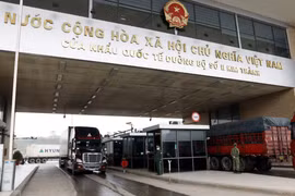 Hoạt động xuất nhập khẩu tại cửa khẩu quốc tế đường bộ số II Kim Thành, huyện Bát Xát, tỉnh Lào Cai. (Ảnh: Quốc Khánh/TTXVN)