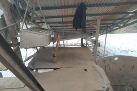 Hiện trường xảy ra vụ tai nạn lao động. (Ảnh: Tuấn Anh/TTXVN)