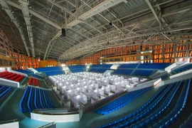 Tỉnh Bắc Giang thần tốc hoàn thành Bệnh viện chiến số 2 tại Nhà thi đấu thể thao tỉnh Bắc Giang với quy mô 620 giường bệnh để tiếp nhận điều trị bệnh nhân COVID-19. (Ảnh: TTXVN) 