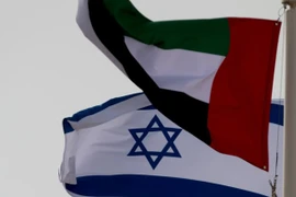 Quốc kỳ của Israel và UAE. (Nguồn: Reuters)