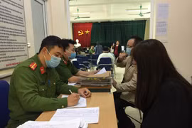  Điểm làm căn cước công dân tại phường Vĩnh Tuy (Hai Bà Trưng, Hà Nội). (Ảnh: Nguyễn Thắng/TTXVN)
