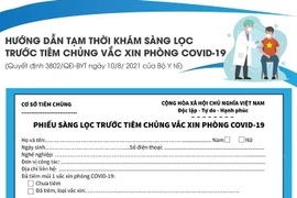[Infographics] Điều chỉnh phiếu khám sàng lọc trước tiêm chủng 