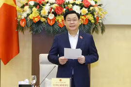 Chủ tịch Quốc hội Vương Đình Huệ phát biểu. (Ảnh: Doãn Tấn/TTXVN)