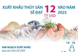 [Infographics] Xuất khẩu thủy sản sẽ đạt 12 tỷ USD vào năm 2025