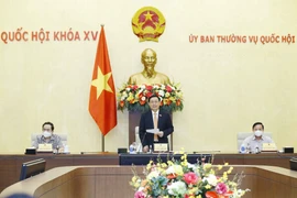 Chủ tịch Quốc hội Vương Đình Huệ phát biểu. (Ảnh: Doãn Tấn/TTXVN) 