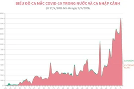 [Infographics] Biểu đồ ca mắc COVID-19 trong nước và ca nhập cảnh