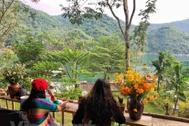 Một góc khu du lịch bản Mường ở Đà Bắc, Hòa Bình. (Nguồn: Vietnam+)