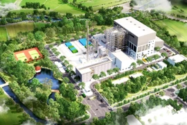 Phối cảnh dự án Nhà máy xử lý chất thải rắn công nghệ cao phát năng lượng tại xã Ngũ Thái, huyện Thuận Thành, tỉnh Bắc Ninh. (Ảnh: Đinh Văn Nhiều/TTXVN)