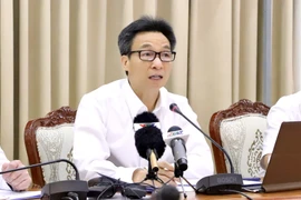 Phó Thủ tướng Vũ Đức Đam phát biểu chỉ đạo tại cuộc họp. (Ảnh: Hồng Giang/TTXVN)