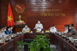 Ông Nghiêm Xuân Thành, Ủy viên Trung ương Đảng, Bí thư Tỉnh ủy Hậu Giang phát biểu. (Ảnh: Hồng Thái/TTXVN)