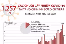Các chuỗi lây nhiễm COVID-19 tại TP Hồ Chí Minh trong đợt dịch thứ 4