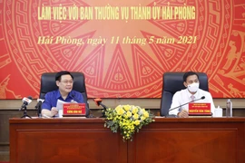 Chủ tịch Quốc hội Vương Đình Huệ phát biểu. (Ảnh: Doãn Tấn/TTXVN) 