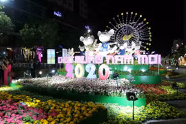 Một góc Đường hoa Nguyễn Huệ Thành phố Hồ Chí Minh Tết Canh Tý 2020. (Ảnh: Thanh Vũ/TTXVN)