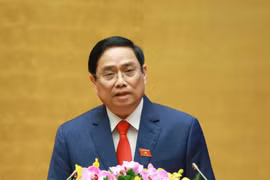 Thủ tướng Chính phủ Phạm Minh Chính phát biểu nhậm chức. (Ảnh: Phương Hoa/TTXVN)