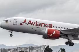 Máy bay của hãng hàng không Avianca tại sân bay quốc tế El Dorado ở Bogota, Colombia. (Ảnh: AFP/TTXVN)