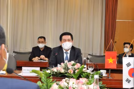Bộ trưởng Nguyễn Hồng Diên phát biểu tại buổi làm việc. (Ảnh: Trần Việt/TTXVN)