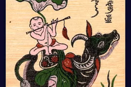 Tranh dân gian Đông Hồ thể hiện sinh động đời sống xã hội nông nghiệp Việt Nam cổ truyền với các phong tục, tập quán sinh hoạt. (Ảnh: TTXVN)