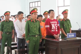 Các bị cáo tại phiên xét xử. (Ảnh: Nguyễn Thành/TTXVN)