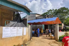 Ngôi nhà ở thôn Lập Thành, nơi xảy ra vụ việc thương tâm. (Ảnh: Nam Sương/TTXVN)