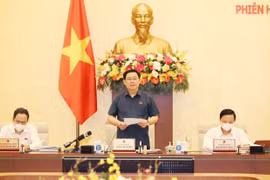 Chủ tịch Quốc hội Vương Đình Huệ phát biểu khai mạc. (Ảnh: Trọng Đức/TTXVN) 