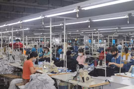 Dây chuyển may hàng xuất khẩu. (Nguồn: TTXVN)