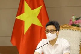 Phó Thủ tướng Vũ Đức Đam, Trưởng Ban Chỉ đạo Quốc gia phòng, chống dịch COVID-19 phát biểu chỉ đạo. (Ảnh: Nguyễn Điệp/TTXVN) 