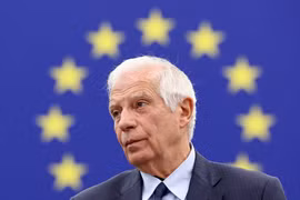 Đại diện cấp cao của EU về chính sách an ninh và đối ngoại Josep Borrell phát biểu tại Strasbourg, Pháp, ngày 18/10/2023. (Ảnh: AFP/TTXVN)