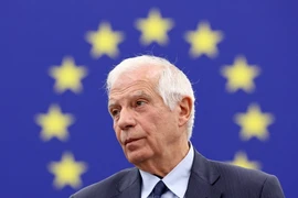 Đại diện cấp cao của EU về chính sách an ninh và đối ngoại Josep Borrell phát biểu tại Strasbourg, Pháp, ngày 18/10/2023. (Ảnh: AFP/TTXVN)