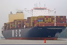 Tàu chở container MCS Aries. (Ảnh: IRNA/TTXVN)