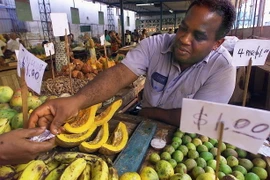 Một quầy hàng tại khu chợ ở Havana, Cuba. (Ảnh: AFP/TTXVN)