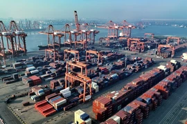 Quang cảnh cảng hàng hóa ở Đường Sơn, tỉnh Hà Bắc, miền Bắc Trung Quốc, ngày 19/7/2023. (Ảnh: THX/TTXVN)