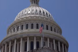 Tòa nhà Quốc hội Mỹ ở thủ đô Washington, D.C. (Ảnh: THX/TTXVN)