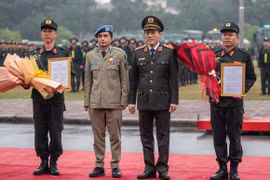 Lễ công bố Quyết định thành lập và ra mắt Đơn vị Cảnh sát Gìn giữ Hòa bình số 1. (Nguồn: Thanh niên)