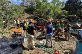 Lực lượng cứu hộ có mặt tại hiện trường vụ tai nạn. (Nguồn: Manila Times)