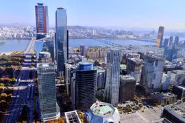 Khu tài chính Yeouido tại thành phố Seoul, Hàn Quốc. (Nguồn: The Korea Herald)