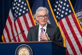 Chủ tịch Fed Jerome Powell phát biểu trong cuộc họp báo ngày 20/3. (Ảnh: THX/TTXVN)