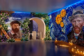 Triển lãm tái hiện sống động những tác phẩm lừng danh của hai danh họa Van Gogh và Monet. (Nguồn: Art Lighting Experience)