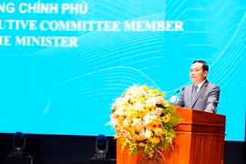 Phó thủ tướng Chính phủ Trần Lưu Quang phát biểu chỉ đạo tại Hội nghị. (Ảnh: Lê Phước Ngọc/TTXVN)