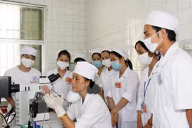 Ngành y có mức học phí cao nhất trong các ngành học. (Ảnh: Thái Bình/TTXVN)
