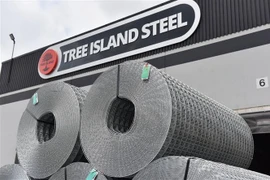 Các sản phẩm thép của Công ty Thép Tree Island ở Richmond, Canada. (Ảnh: AFP/TTXVN)
