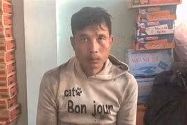 Đối tượng Lường Văn Bến và tang vật vụ án. (Ảnh: TTXVN phát)