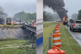 Hiện trường vụ tai nạn. (Nguồn: Wsfa)
