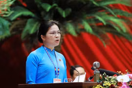 Bí thư Đảng đoàn, Chủ tịch Hội Liên hiệp Phụ nữ Việt Nam Hà Thị Nga. (Ảnh: TTXVN)