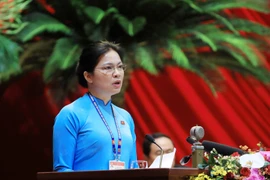 Bí thư Đảng đoàn, Chủ tịch Hội Liên hiệp Phụ nữ Việt Nam Hà Thị Nga. (Ảnh: TTXVN)