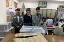 3 đối tượng tại cơ quan công an. (Nguồn: Cand.com.vn)