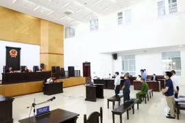 Quang cảnh phiên tòa. (Ảnh: Phạm Kiên/TTXVN)