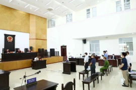 Quang cảnh phiên tòa. (Ảnh: Phạm Kiên/TTXVN)