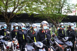 Nhiều lực lượng, phương tiện sẽ tham gia tuần tra kiểm soát, trấn áp tội phạm ngay sau khi Thành phố Hồ Chí Minh nới lỏng giãn cách. (Ảnh: Thành Chung/TTXVN)
