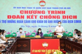 Toàn cảnh Hội nghị triển khai Chương trình 'Đoàn kết chống dịch.' (Ảnh: TTXVN phát)