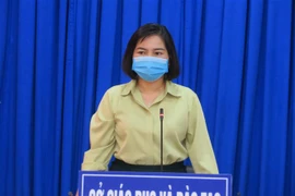 Bà Trần Hồng Thắm, Giám đốc Sở Giáo dục và Đào tạo thành phố Cần Thơ. (Ảnh: Ánh Tuyết/TTXVN)